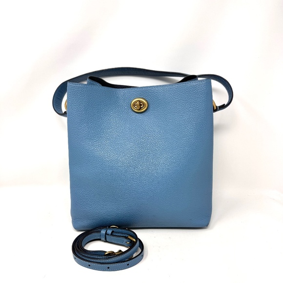 Coach Charlie Bucket Turnlock Shoulder Bag in Peacock Blue - Picture 1 of 6